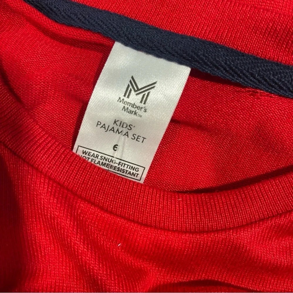 Members mark Red 'Let It Snow' Kids Pajamas size 6
